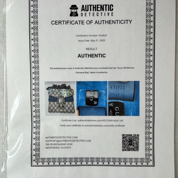 Gucci GG Dionysus Blooms Suede Mini Chain Bag COA‎ & Dustbag - Picture 15 of 16